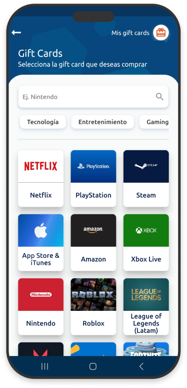 giftcards in app image